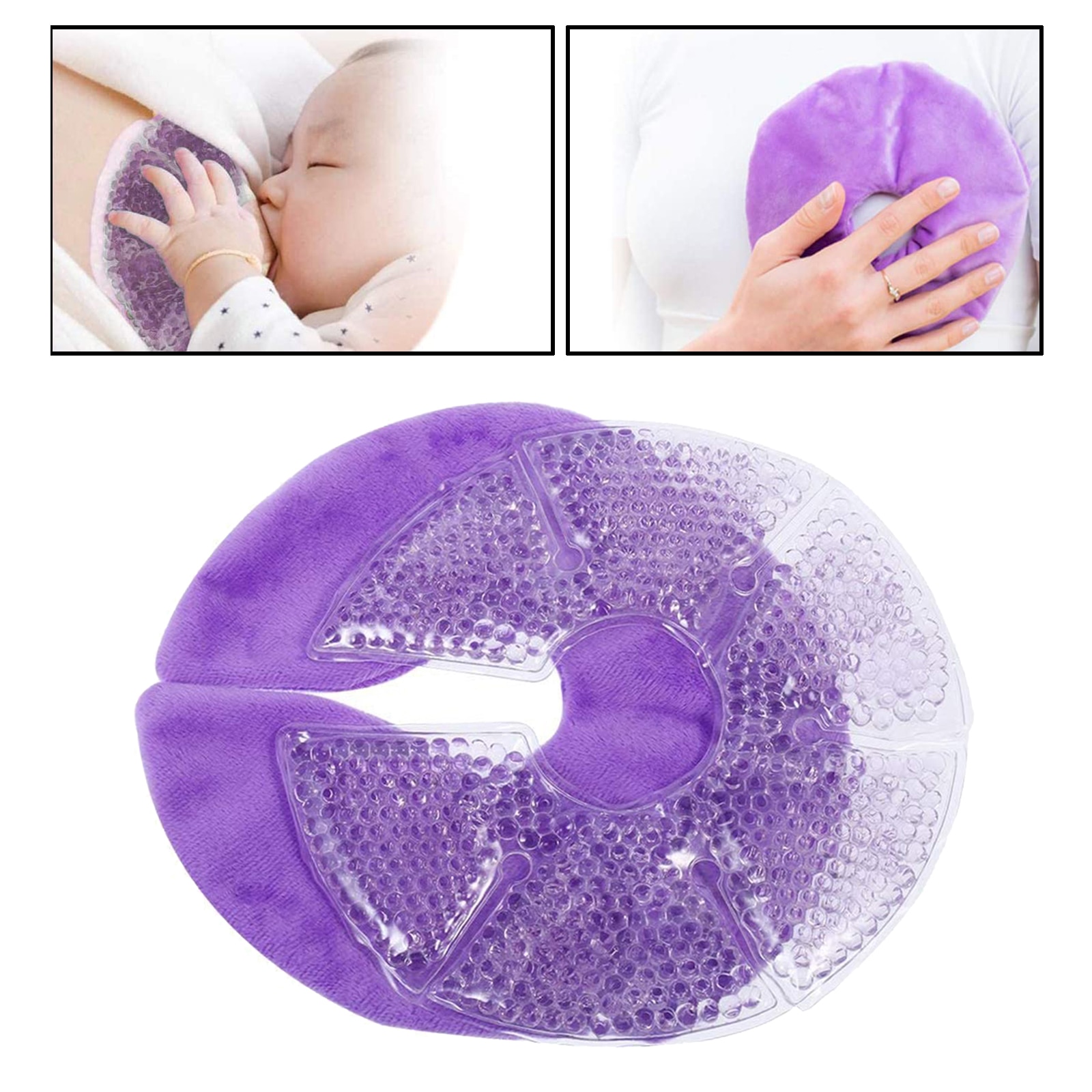 2Pcs Breast Therapy Pack Ice Pack Pads Hot or Cold Use For Nursing Mother Hot Cold Breastfeeding Gel Pads